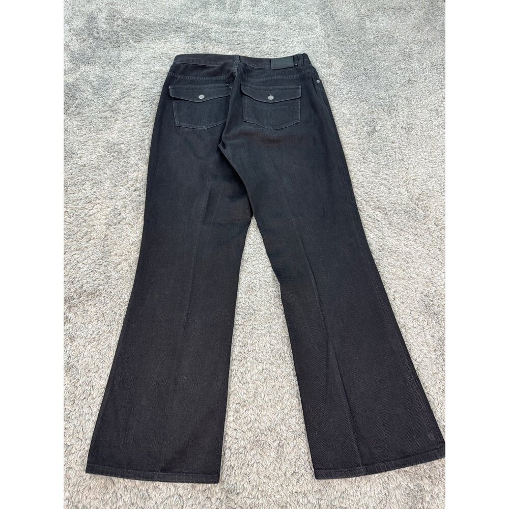 Vtg Ralph Lauren Jeans Womans 12 High Rise Flare Bootcut Pocket Flap Y2K Denim
